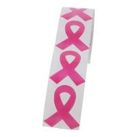 Rollo de pegatinas de cinta, etiqueta de concienciación sobre el cáncer de mama, rosa, 300 piezas, 5x4 cm - details 1