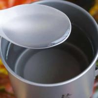 Cuchara de Titanio Ultraligera Portátil para Acampar al Aire Libre Utensilio de Mesa 2en1 - details 3