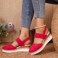 Sandalias planas de lino para mujer, zapatos informales cómodos hechos a mano para mujer, verano - details 2