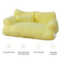 Sofá suave y cómodo para mascotas, cama extraíble y lavable, nido de felpa antideslizante, cojín decorativo para dormir para gatos, suministros para mascotas, 1 Juego - details 21