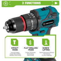 ONEGREEN-taladro de impacto eléctrico sin escobillas, 480N.M, 13mm, destornillador eléctrico, herramientas eléctricas para juego de pines de batería Makita - details 5