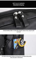 Mochila vintage de cuero impermeable para hombre, bolso de hombro para ordenador portátil de 15,6 pulgadas, para estudiantes universitarios - details 6
