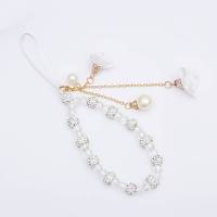 Precioso cordón de flores de cristal para teléfono, cadena con nudo, llavero con cordón para teléfono móvil, bolso para mujer y niña, colgante para cámara - details 6