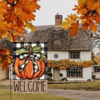 Bandera de jardín ,decoración exterior de otoño,doble cara, otoño, Acción de Gracias, decoración de Halloween - details 1