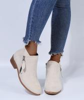 Mujer – Botines con tacón cuadrado – Botines con Cremallera – Tacón Medio – Estilo Casual – Cómodos – Moda - details 3