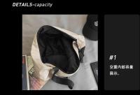 Bolso de hombro con cremallera de viaje impermeable de nailon estilo japonés Harajuku Unisex de gran capacidad de Color sólido para hombre - details 15