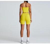 Conjunto de Yoga de Cintura Alta Ropa Deportiva de Nylon Antichoque para Mujeres Sin Mangas - details 10