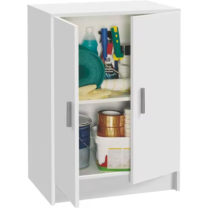 Zapatero Armario Basic, Mueble Auxiliar Acabado en Color Blanco, Medidas: 108 x 55 x 36 cm de Fondo - 1