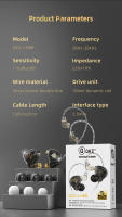 QKZ x HBB Wired Earphone 10mm Titanium-Coated Diaphragm HiFi 3.5mmAUX In-Ear Monitor Headset Semi-open Cavity CNC Aluminum Alloy - details 18