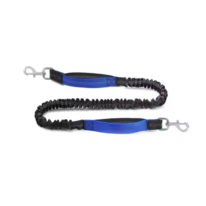 Con tiras reflectantes, correa para perro manos libres, cinturón ajustable manos libres, correa para perro, cinturón telescópico con riñonera - 1