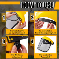 Máscara de seguridad con visera de malla para motosierra, podadora de poste, máscara protectora, protección facial, deportes, 1 piezas - details 4