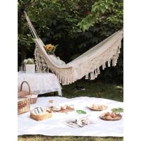 Hamaca de Jardín de Algodón Doble Ideal para Vacaciones en la Playa, Escalada, Viajes, Picnics - details 4