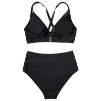 Bikini de Cintura Alta para Mujer 2024 Traje de Baño de Rayas con Cuello en V - details 26