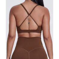 Sujetador deportivo sin costuras para mujer, espalda cruzada, alta elasticidad, camiseta sin mangas para Fitness, Yoga, gimnasio - details 5