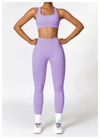 Conjunto de Yoga 2 Piezas Deporte para Mujeres Ropa de Gimnasio con Sujetador Deporte Mallas Cintura Alta Shorts Yoga Leggings Traje de Fitness Material Exterior de Nylon - details 21