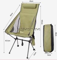 Silla con respaldo alto, ligera para acampar con reposacabezas, silla plegable portátil estable para acampar al aire libre, viaje de senderismo - details 3