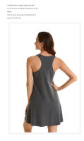 Nuevo estilo de camisón europeo y americano para comercio exterior transfronterizo, camisón de algodón con tirantes elásticos de talla grande, vestido sin mangas para mujer, se puede usar como ropa de casa - details 11