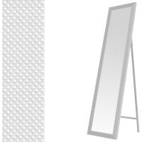 Espejo de Pie, de Cuerpo Entero, Marco de Plástico, Forma Rectangular de 37x157 cm, para Dormitorio, salón, Cuarto de baño, Pasillo Blanco o Negro (Blanco) - details 17