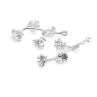 4 Uds. Colgantes de flores de latón de Color platino, suministros para hacer joyas de alta calidad, collar, pendientes, accesorios para mujer - details 19