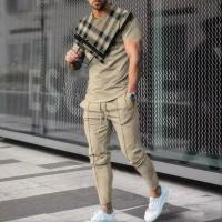Conjunto deportivo de 2 piezas para hombre, traje de jogging con estampado 3D, moda de verano, nuevo estilo, camiseta de manga corta con sonrisa divertida y pantalón - details 2