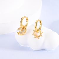 Pendientes de aro circulares de Plata de Ley 925 de Color dorado, pendientes dorados aptos para dijes originales, joyería fina Diy para mujeres a la moda - details 16