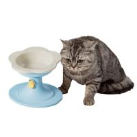 Cuenco de cerámica con forma de flor para gato, altura ajustable, protección del cuello, base alta para mascotas, gran capacidad, ángulo inclinado - details 1
