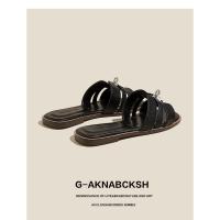 Sandalias Planas Casuales para Mujer Punta Abierta, Diseño Romano Tejido, Tacón Antipé, Moda de Verano/Primavera, Adecuado para Vestidos, Playa, Apartamento - details 4