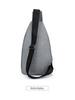 Bolso de pecho para hombre, bandolera de un solo hombro, informal, a la moda, Color sólido - details 15