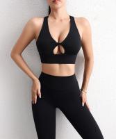 Top corto de nailon para Yoga para mujer, sujetador deportivo para gimnasio, almohadilla para el pecho, Top transpirable ajustado elástico extraíble, 6 colores - details 0