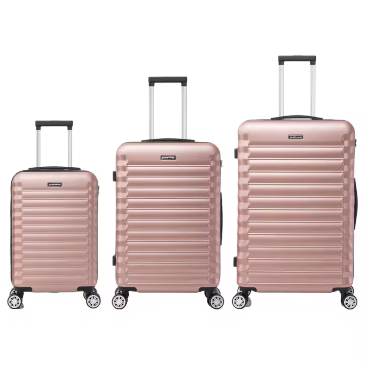 Conjunto de Maletas de Viaje Elegantes Carcasa Ligera de ABS, Cerradura Numérica, 4 Ruedas Giratorias 360 °   , Asa Telescópica de Aluminio Juego de Maletas Set Trolley Maleta Cabina ( 6990 M001 8008 6020 D7) - 1