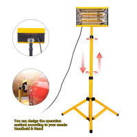 Lámpara de curado de pintura infrarroja DATOU BOSS, lámpara de pintura de calefacción de onda corta de 2000W con soporte elevable, luz de secado para carrocería de coche - details 2
