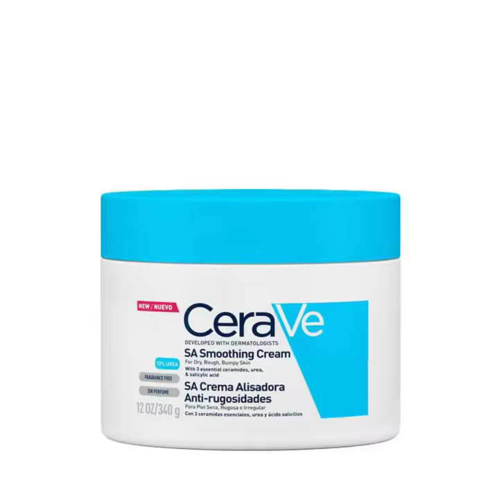 Crema CeraVe SA para pieles ásperas y con baches, 12 onzas - 1