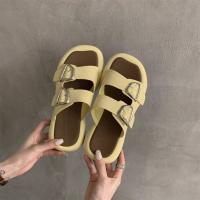 Sandalias Platas Suaves de Verano Estilo Coreano de Medio Dragón para Mujeres - details 5