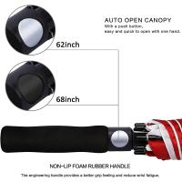 Paraguas de Golf abierto automático, paraguas de palo impermeables a prueba de viento con doble dosel extragrande de gran tamaño - details 11