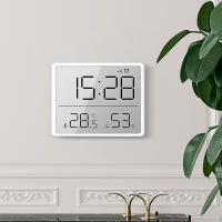 Reloj despertador multifunción de pared de escritorio, pantalla grande HD, reloj despertador para ver el tiempo, temperatura y humedad - details 0