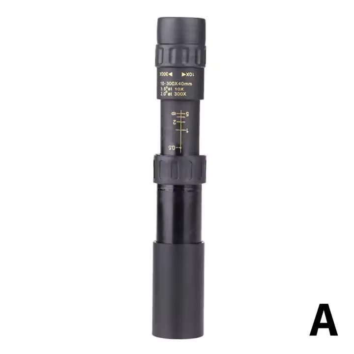 Cámara Monocular de Metal con Zoom Continuo Lente Ajustable de Alta Definición para Teléfono Móvil, Caza y Turismo al Aire Libre 10-300x40 - 1