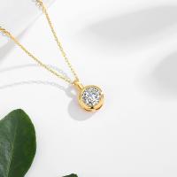 Collar de moissanita de oro de 18K auténtico AU750 para mujer, joyería fina, regalo de boda, 1 quilate - details 1