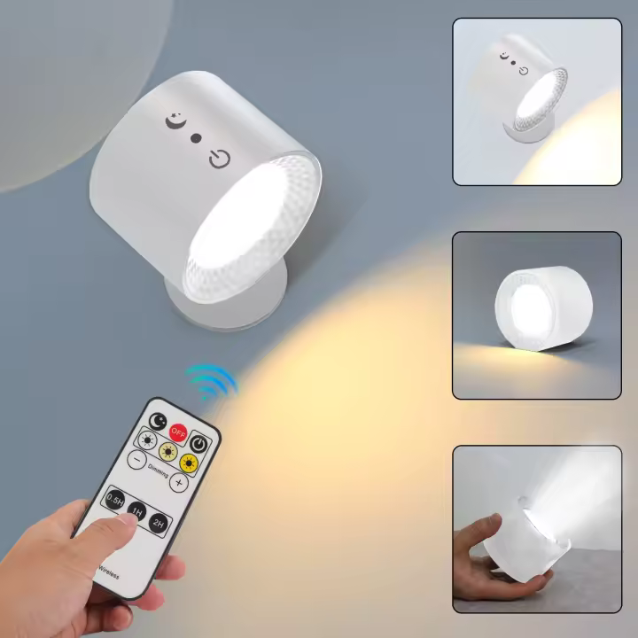 Luz de pared inalámbrica con control remoto dimmableUSB de carga - 1