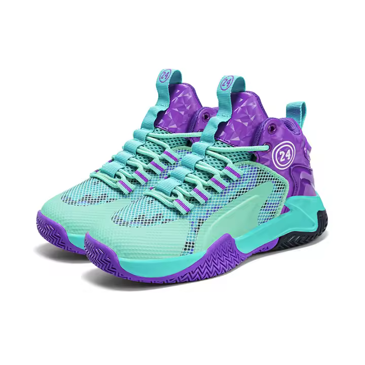 Zapatillas de baloncesto con cojín de aire para niños y niñas, zapatos de entrenamiento escolar, antideslizantes, deportes al aire libre - 1