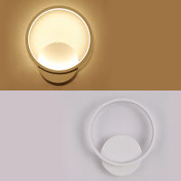 Lámpara de Pared LED Goeco Aplique Pared Interior 12W Luz de Pared Redonda Iluminación de Pared Blanco Cálido 300 Material Metálico con Vidrio Ornamento Lente LED - details 4
