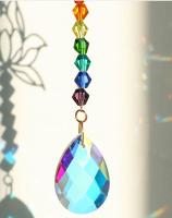 Adornos colgantes de cristal de loto, cadena colgante de atrapamoscas, decoración artesanal - details 3