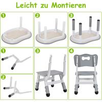2 Sillas, Mesa y Sillas Infantiles con Forma de Cacahuete, Altura Ajustable, Mesa de Pintura para Niños, Juego de Mesa y Silla Infantil para Guardería y Jardín de Infancia, Amarillo - details 15