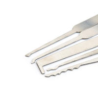 KAK 5 piezas Juego de ganzúas para tarjetas de crédito Herramientas de cerrajería Llave de tensión Ganchos extractores de llaves rotas de acero inoxidable Juego de herramientas portátil - details 3