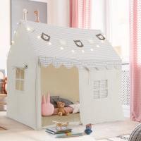 Carpa de Juegos para Niños Casa de Juegos con Alfombra, Luces, Bandera y Ventanas - details 7