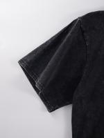 Camisetas lavadas con estampado abierto de sandía para mujer, Camiseta de algodón Y2K, Top holgado de Hip Hop, ropa suave y transpirable - details 31