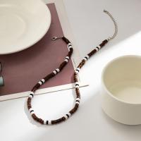 Collar de cuentas de madera con paneles para hombre - details 6