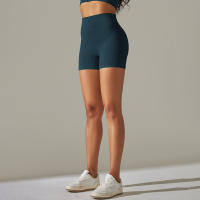 Hamidou-pantalones cortos de Yoga para mujer, Shorts deportivos de cintura alta, sin costuras, con realce de glúteos, para gimnasio, entrenamiento de verano - details 25