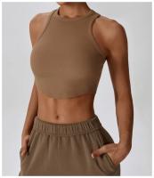 Top Deportivo de Yoga para Mujer Gimnasio Crop Tops Sin Costuras Uso en la Calle Cuello Redondo Manga Corta Secado Rápido Ideal para Primavera/Verano - details 8