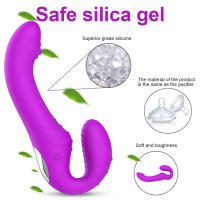 Consolador masajeador de próstata Anal sin tirantes para mujer, vibrador doble femenino, punto G, Juguetes sexuales para adultos, pareja, 10 velocidades - details 23