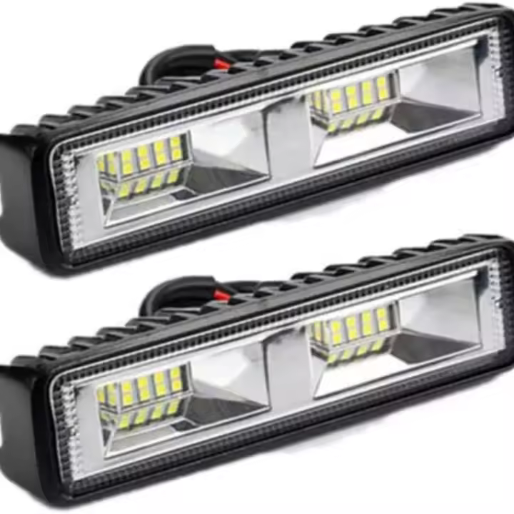 2 luces de trabajo LED de 12 V 24 V 16 luces de trabajo LED 48 W, resistente al agua IP67 - 1